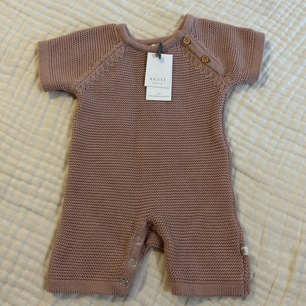 Zestt organics knit romper